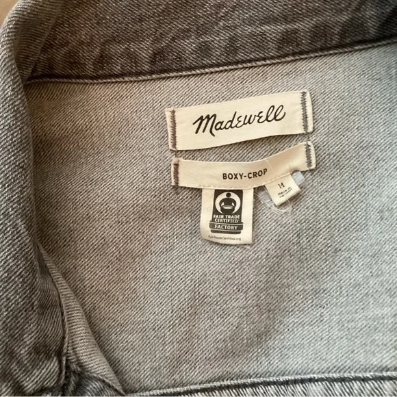 Madewell Gray Denim Jacket - Picture 6 of 7